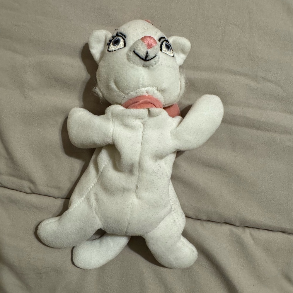 Disney White and Pink Stuffed Animal